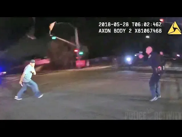 bodycam footage of officers shooting suspect armed with knife in san diego,california